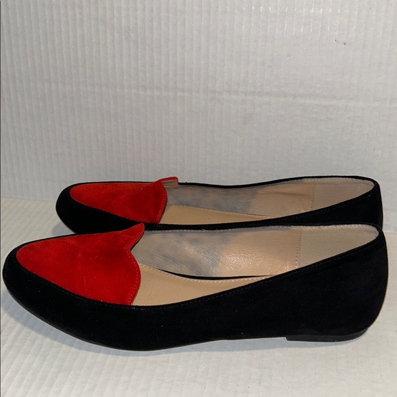 C. Wonder Colorblock Black & Red Heart Flats Loafers Size 8 Valentine’s Day - Picture 7 of 7